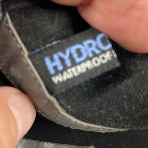 Rockport Waterproof Suede and Fabric Navy Blue and Black Knee High Wedge Boots - Picture 14 of 15